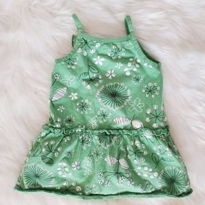 ☆3/$15!☆ Green cotton dress w/ ruffles & lace